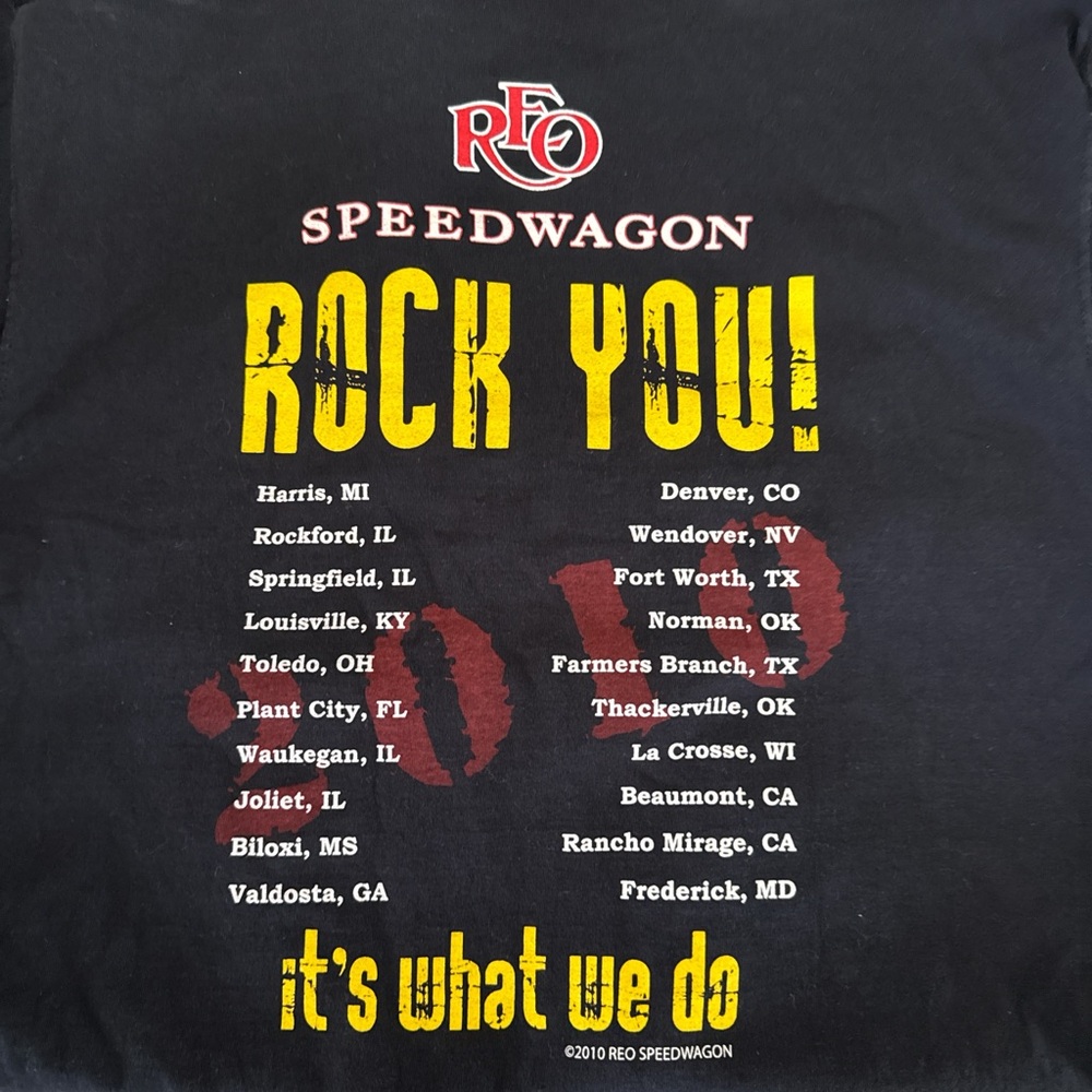 REO Speedwagon Black Graphic T-Shirt